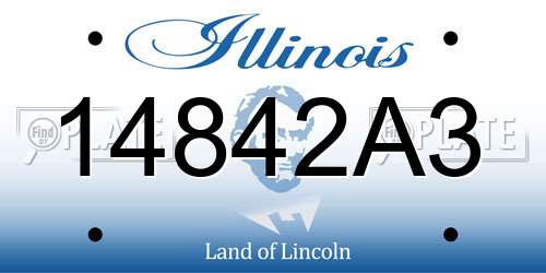 14842A3 Illinois License Plate