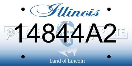 14844A2 Illinois License Plate