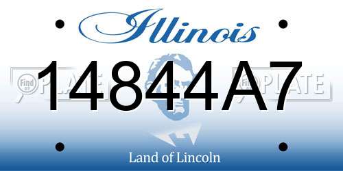 14844A7 Illinois License Plate