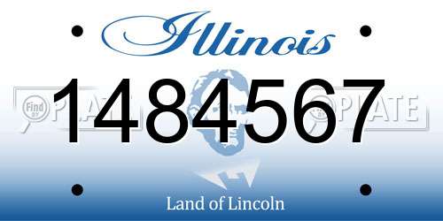1484567 Illinois License Plate
