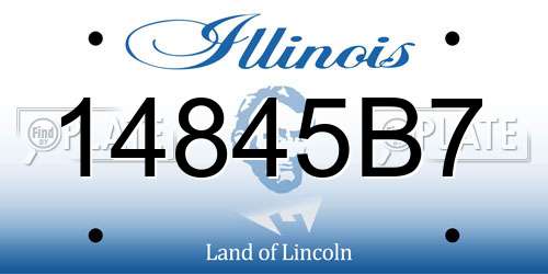 14845B7 Illinois License Plate