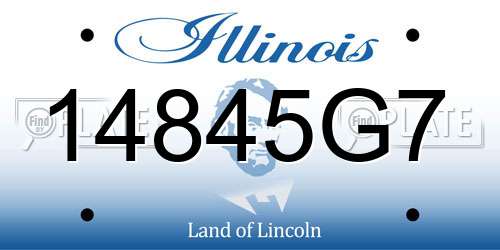 14845G7 Illinois License Plate