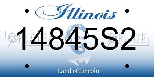 14845S2 Illinois License Plate