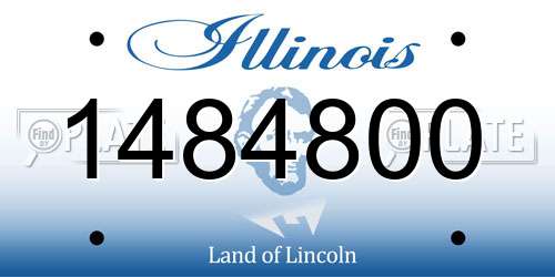 1484800 Illinois License Plate