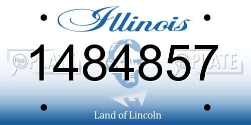 1484857 Illinois License Plate