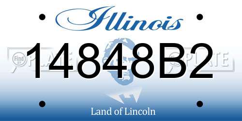 14848B2 Illinois License Plate