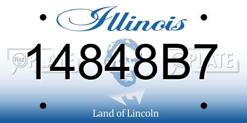 14848B7 Illinois License Plate