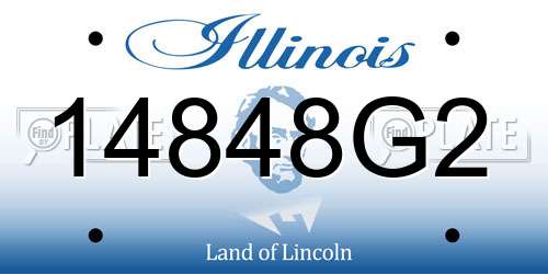 14848G2 Illinois License Plate