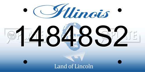 14848S2 Illinois License Plate