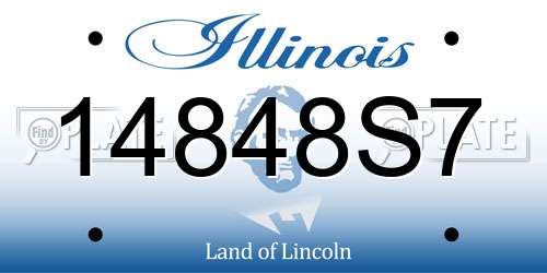 14848S7 Illinois License Plate
