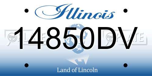 14850DV Illinois License Plate