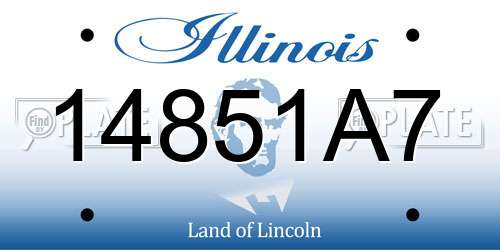 14851A7 Illinois License Plate