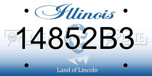 14852B3 Illinois License Plate