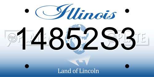 14852S3 Illinois License Plate