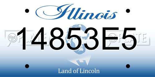 14853E5 Illinois License Plate