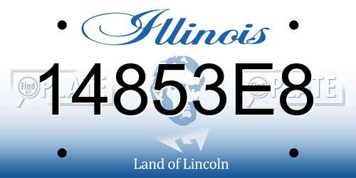 14853E8 Illinois License Plate
