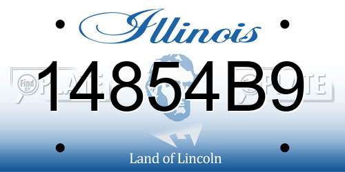 14854B9 Illinois License Plate