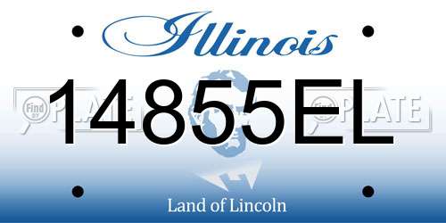14855EL Illinois License Plate