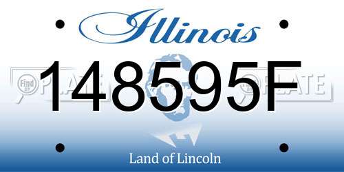 148595F Illinois License Plate