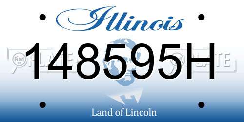 148595H Illinois License Plate