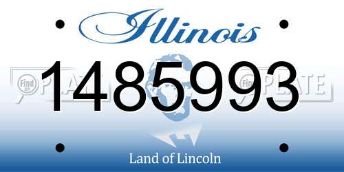 1485993 Illinois License Plate