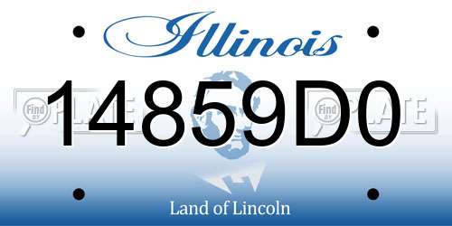 14859D0 Illinois License Plate