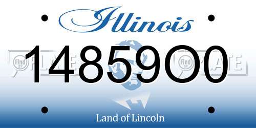 14859O0 Illinois License Plate