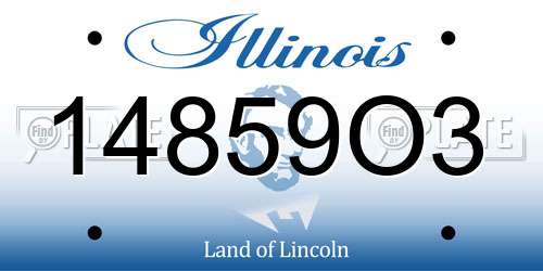 14859O3 Illinois License Plate