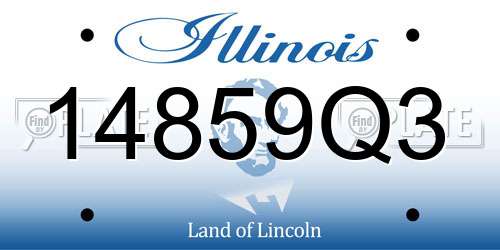 14859Q3 Illinois License Plate