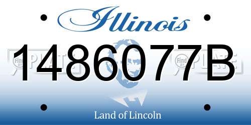 1486077B Illinois License Plate