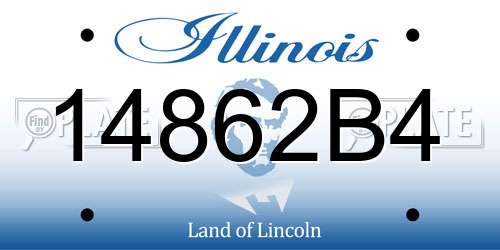 14862B4 Illinois License Plate