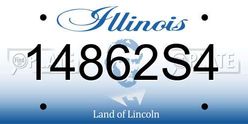 14862S4 Illinois License Plate