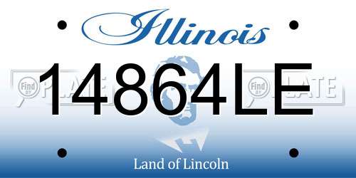 14864LE Illinois License Plate
