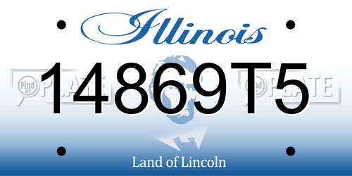 14869T5 Illinois License Plate