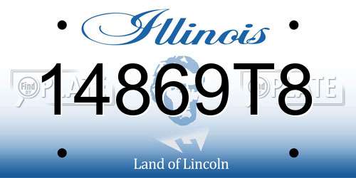 14869T8 Illinois License Plate