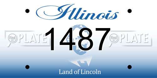 1487 Illinois License Plate