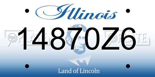 14870Z6 Illinois License Plate