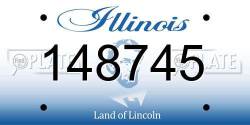 148745 Illinois License Plate