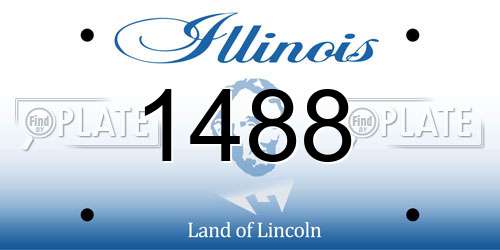 1488 Illinois License Plate