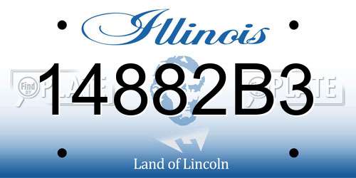 14882B3 Illinois License Plate