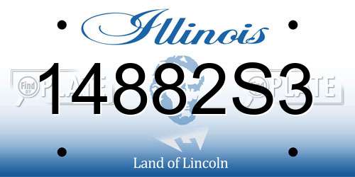 14882S3 Illinois License Plate