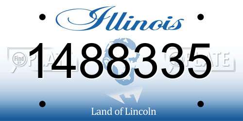 1488335 Illinois License Plate