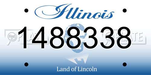1488338 Illinois License Plate