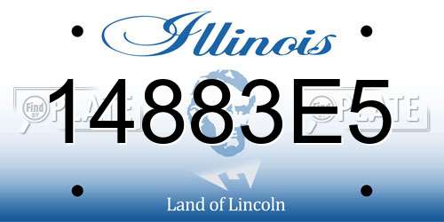 14883E5 Illinois License Plate