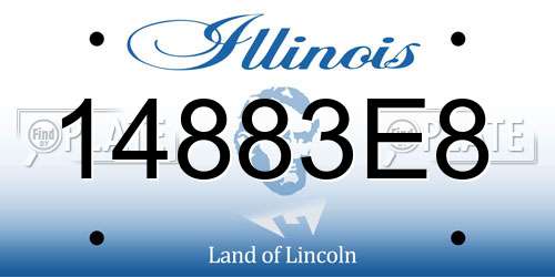 14883E8 Illinois License Plate