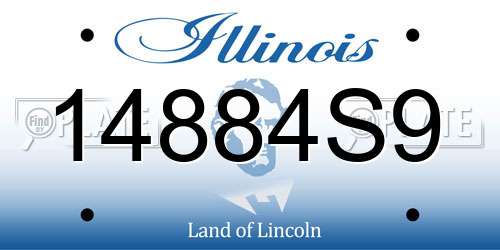 14884S9 Illinois License Plate
