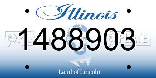 1488903 Illinois License Plate