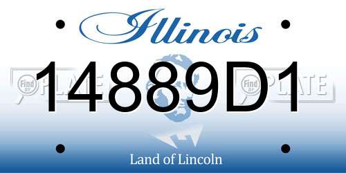14889D1 Illinois License Plate