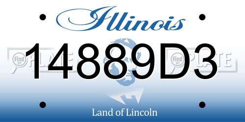 14889D3 Illinois License Plate