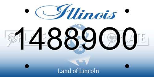 14889O0 Illinois License Plate